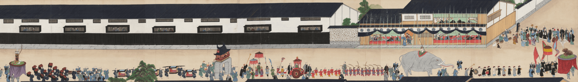 Picture Scroll of Kiyo Suwa Myojin Rituals Excerpt of a collection from the Osaka Prefectural Nakanoshima Library.